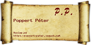 Poppert Péter névjegykártya
