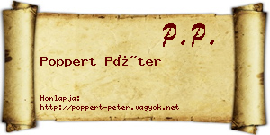 Poppert Péter névjegykártya