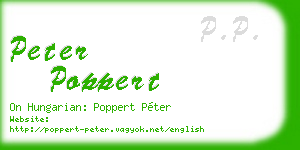 peter poppert business card
